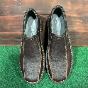 Clark's Collection Vanek Step Loafers Leather Shoes Mens Size 10 Brown